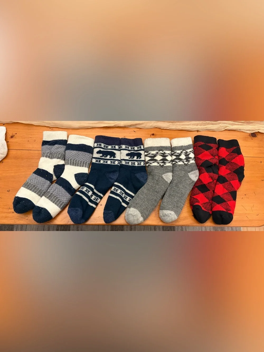 Cozy Cabin Socks - Ships as is!